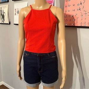 Red Sleeveless Women's Top